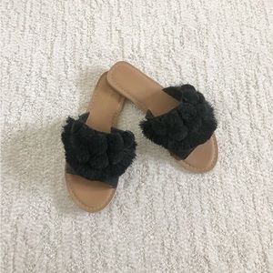 Black summer slip on mules - Size 7